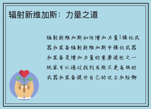 辐射新维加斯：力量之道